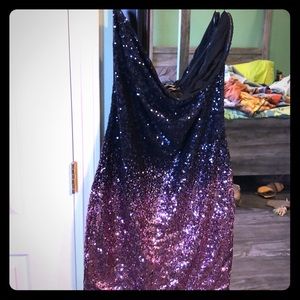 Fashion Nova sequined strapless dress